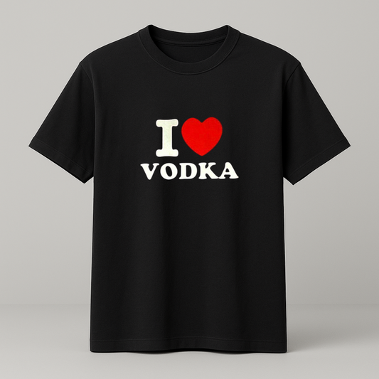 I ♥️ VODKA T-Shirt schwarz