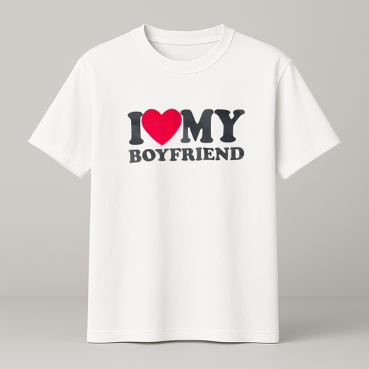 I ♥️MY BOYFRIEND T-Shirt weiß