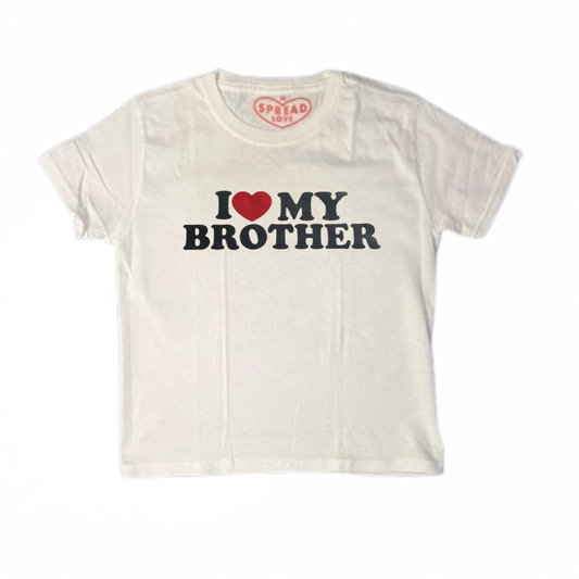 I ♥️ MY BROTHER Crop-Top weiß