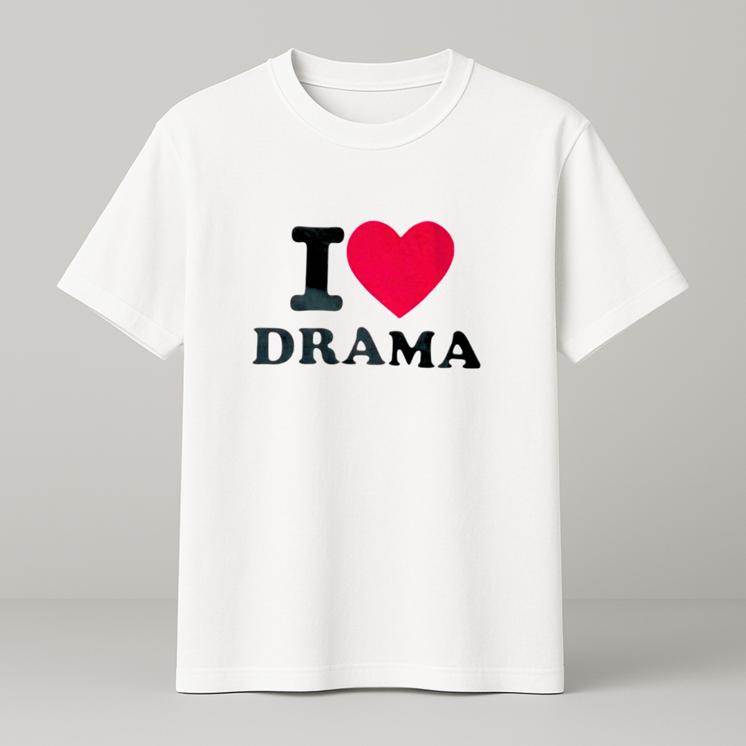 I ♥️ DRAMA T-Shirt weiß