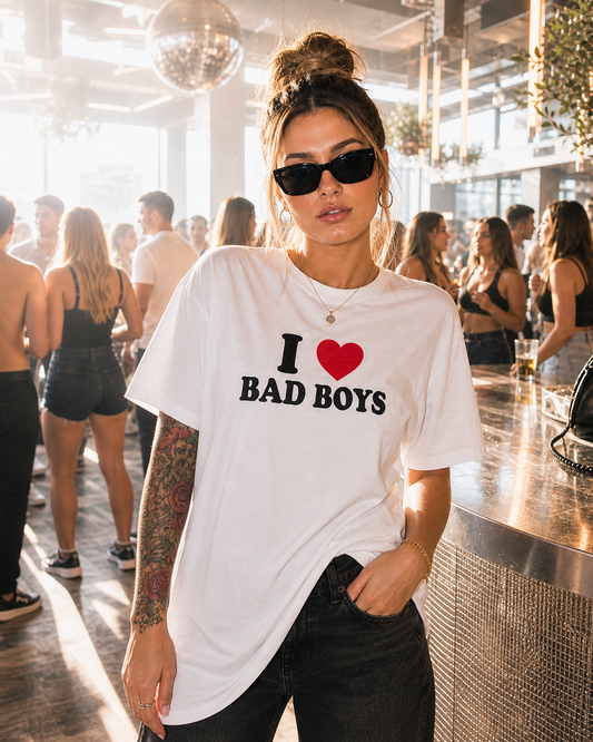 I ♥️ BAD BOYS T-Shirt weiß