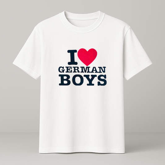 I ♥️ GERMAN BOYS T-Shirt weiß