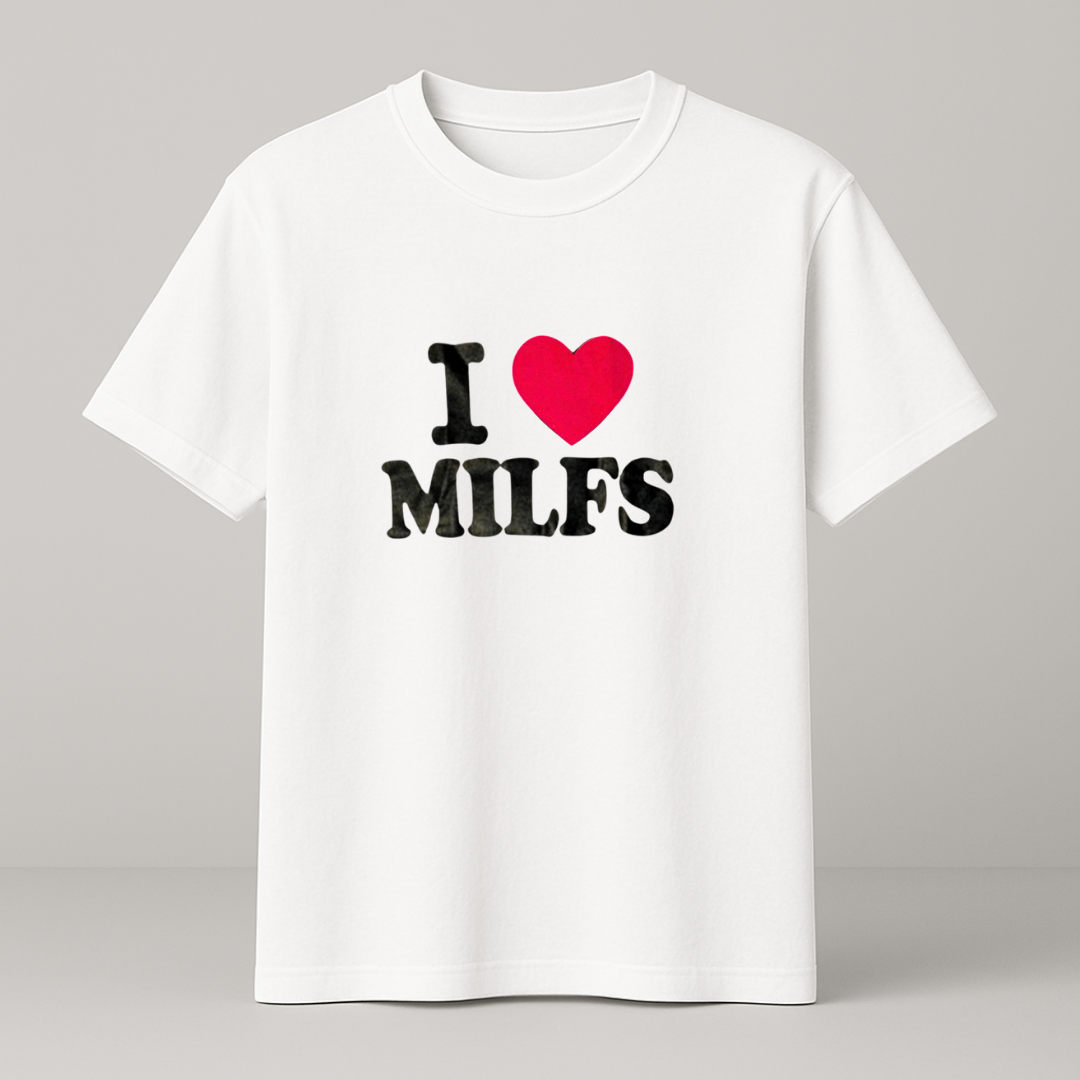I ♥️ MILFS T-Shirt weiß