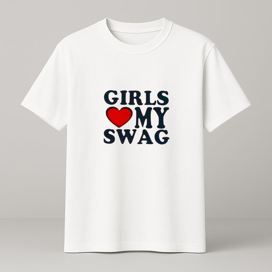 GIRLS ♥️ MY SWAG T-Shirt weiß