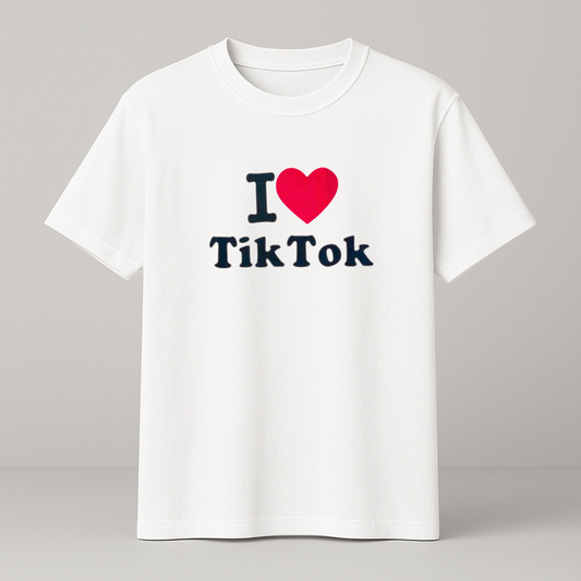 I ♥️ TIK TOK T-Shirt weiß