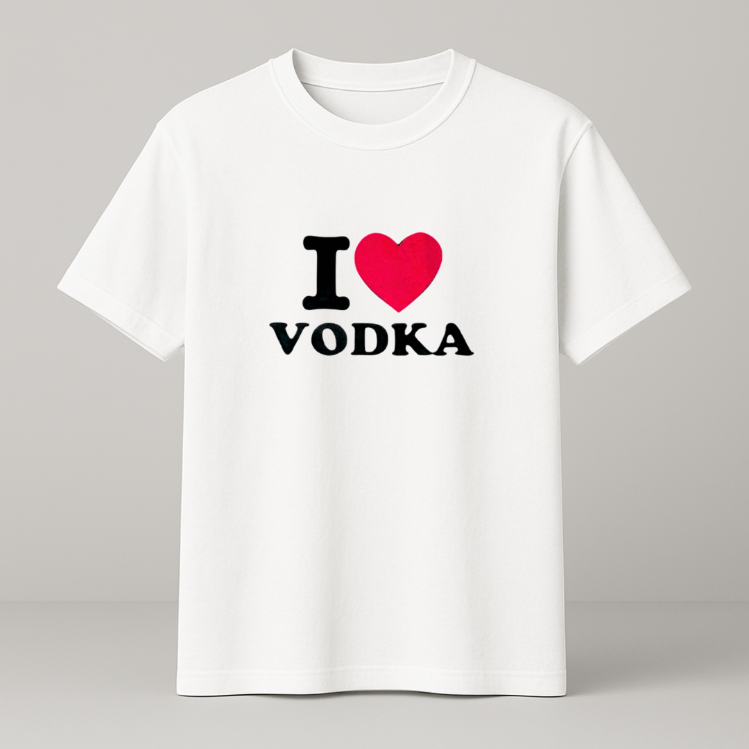 I ♥️ VODKA T-Shirt wieß