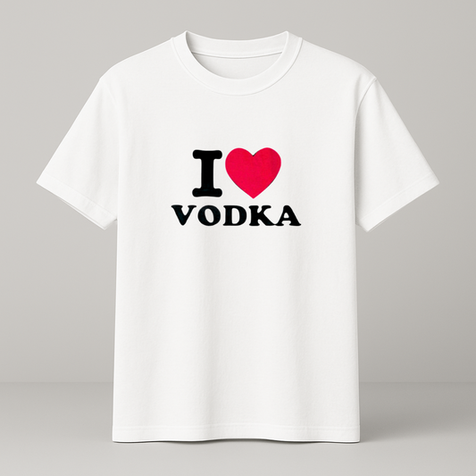 I ♥️ VODKA T-Shirt wieß